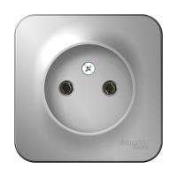 Розетка ОП BLANCA 16А 250В без шторок без заземл. изол. пласт. алюм. SchE BLNRA000113