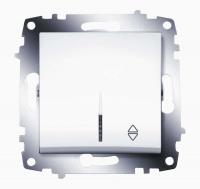 Механизм переключателя 1-кл. Cosmo схема 6 с подсветкой бел. ABB 619-010200-210