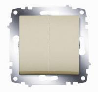 Механизм выключателя 2-кл. СП Cosmo 10А IP20 титаниум ABB 619-011400-202