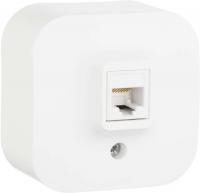 Розетка информационная 1-м ОП Quteo RJ45 CAT.5E UTP бел. Leg 782224