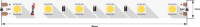 Лента светодиодная LUX, 5050, 60 LED/м, 14,4 Вт/м, 24В, IP33, Теплый белый (2700K)