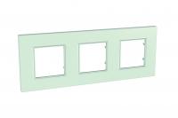 Рамка 3-м Unica quadro стекло мат. SchE MGU2.706.17