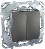 Механизм переключателя 2-кл. СП UNICA TOP графит SchE MGU5.213.12ZD