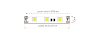 Лента светодиодная эконом 5050, 60 LED/м, 14,4 Вт/м, 12В , IP20, Цвет: Зеленый