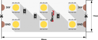 Лента светодиодная LUX, 5050, 120 LED/м, 28,8 Вт/м, 24В, IP33, Нейтральный белый (4000K)