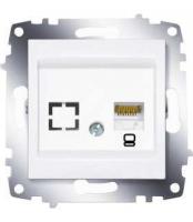 Механизм розетки комп. 1-м Cosmo (RJ45 CAT.6 + гнездо) бел. ABB 619-010200-247