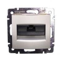 Механизм розетки информ. 1-м СП Valena RJ45 CAT.5Е UTP алюм. Leg 770230