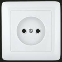 Розетка 1-м СП Хит 10А IP20 без заземл. бел. SchE RS10-132-B
