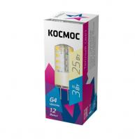 Лампа светодиодная LED 3Вт 12В G4 3000К КОСМОС LksmLED3wJCG412v30