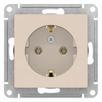 Механизм розетки 1-м СП ATLAS DESIGN с заземл. 16А беж. SchE ATN000243