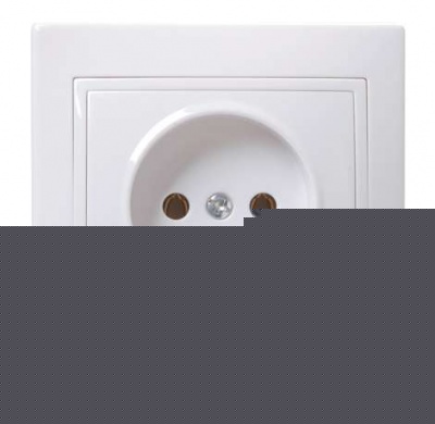 Розетка 1-м СП Кварта 10А IP20 без заземл. бел. ИЭК ERK13-K01-10-DM