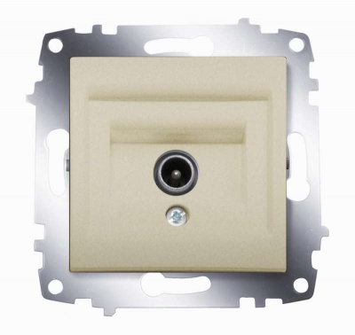 Механизм розетки TV Cosmo без потерь с экранированием титаниум ABB 619-011400-274