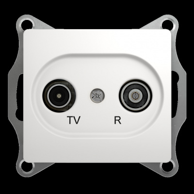 Механизм розетки TV-R 1-м СП Glossa проходной 4DB бел. SchE GSL000195