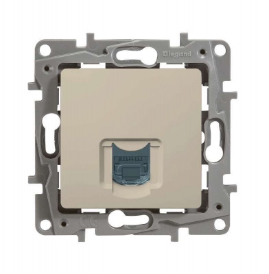 Механизм розетки информ. 1-м СП Etika RJ45 CAT.5 UTP сл. кость Leg 672341