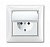Розетка Schuko Basic 55 16А 250В в сборе IP44 альпийский бел. ABB 2018-0-1505