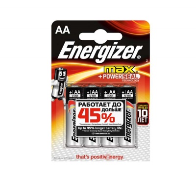 Элемент питания алкалиновый LR6-4BL MAX (4/96/18816) (блист.4шт) Energizer Б0016819
