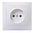 Розетка 1-м СП Кварта 10А IP20 без заземл. крем. ИЭК ERK13-K33-10-DM