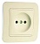 Розетка 1-м СП Lillium 16А IP20 без заземл. крем/крем Makel 70222
