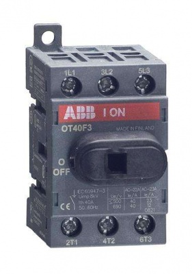 Рубильник 3п OT40 F3 40А (23А AC23) ABB 1SCA104902R1001
