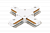 X коннектор для трековых систем, белый